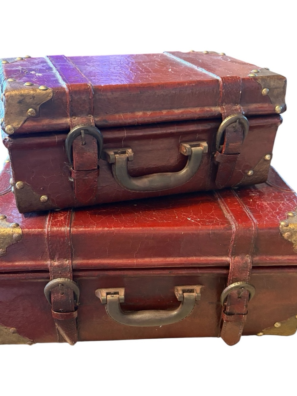 Vintage‑Inspired Storage Trunks | Brown Faux Leather Decor